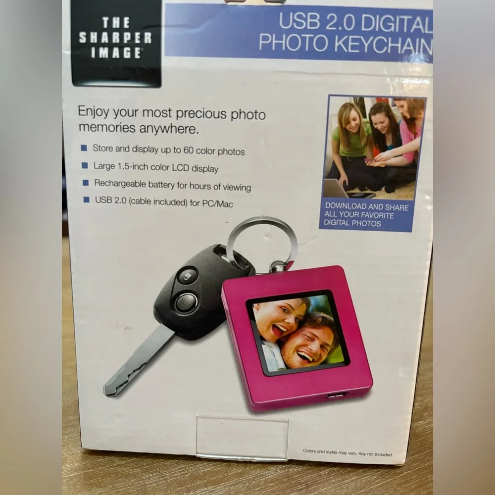 Sharper Image Pink Digital Photo Keychain